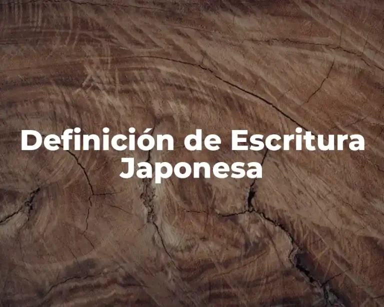Definición de Escritura Japonesa