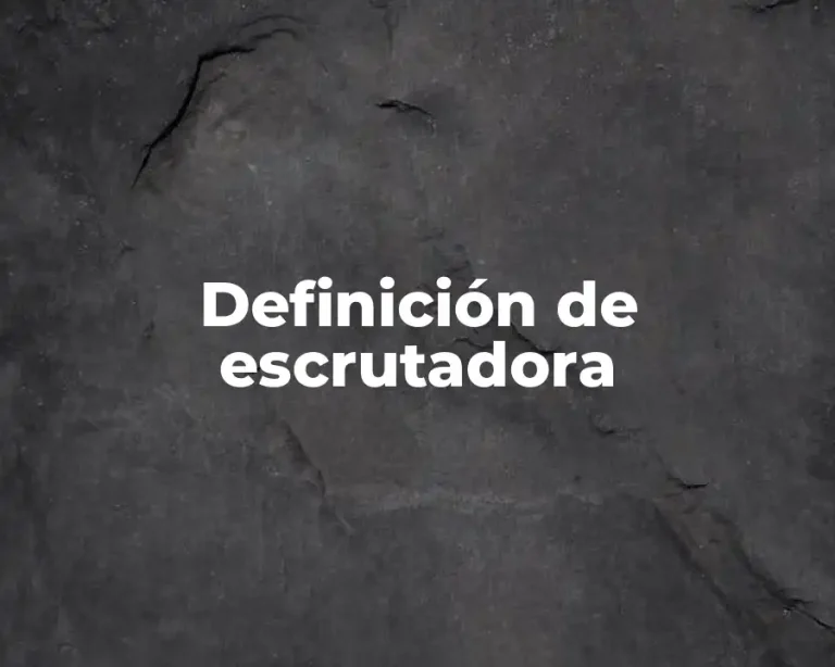 Definición de escrutadora