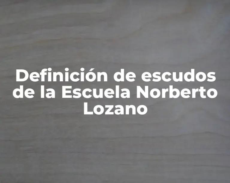 Definición de escudos de la Escuela Norberto Lozano