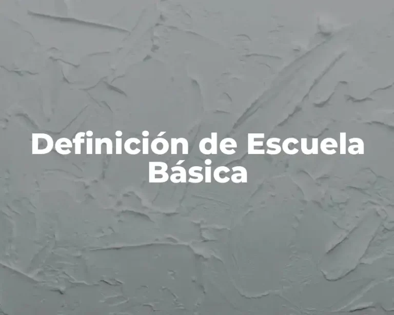 Definición de Escuela Básica
