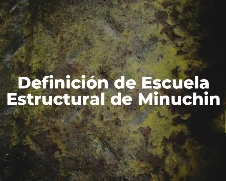 Definición de Escuela Estructural de Minuchin