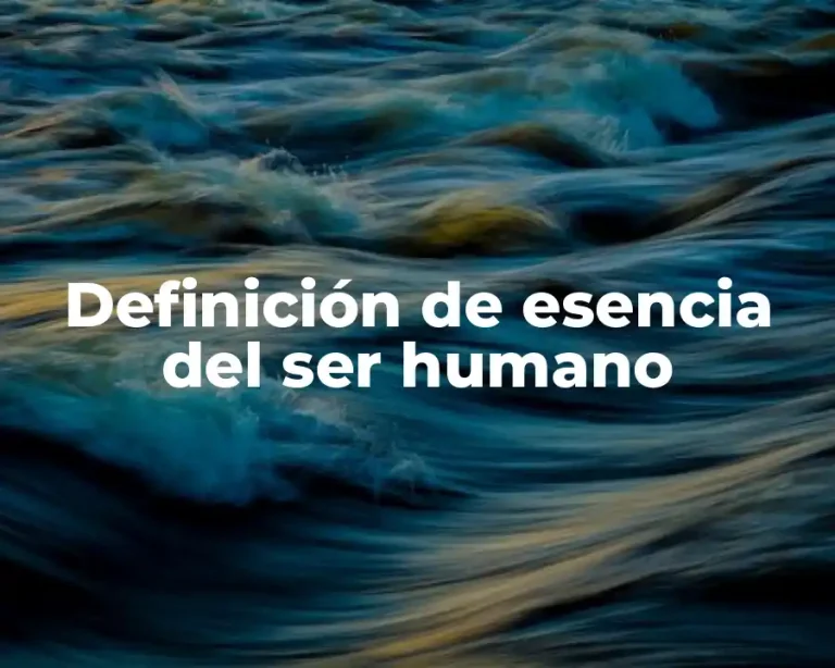 Definición de esencia del ser humano