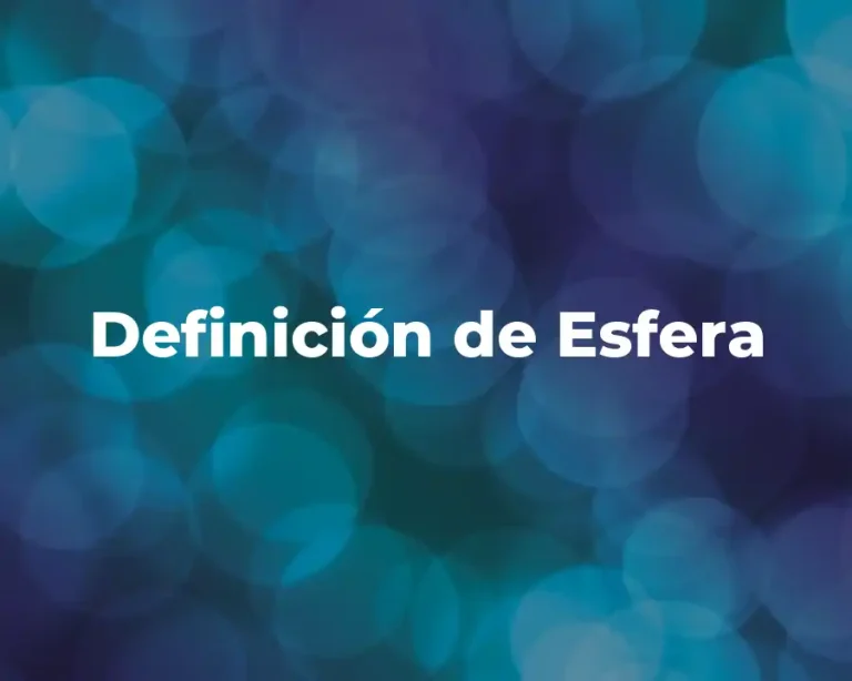 Definición de Esfera