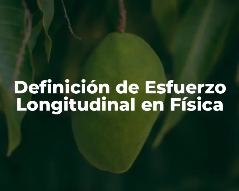 Definición de Esfuerzo Longitudinal en Física