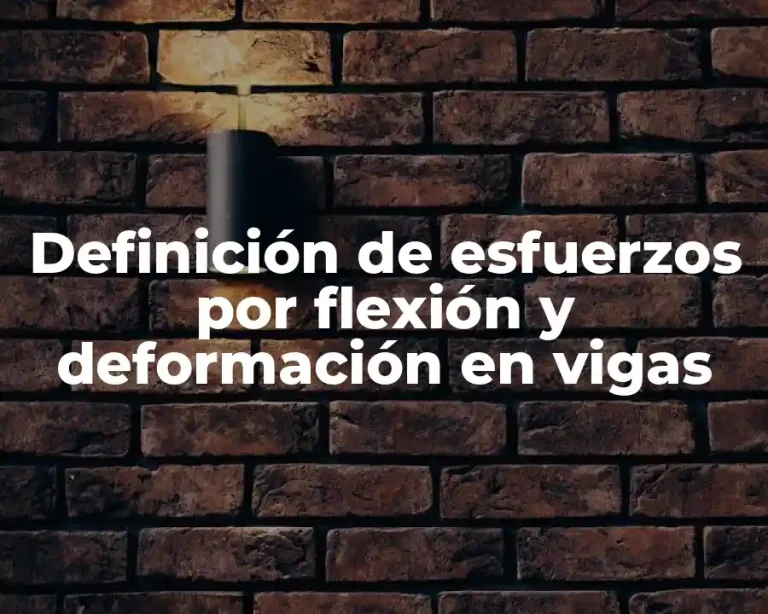 Definición de esfuerzos por flexión y deformación en vigas