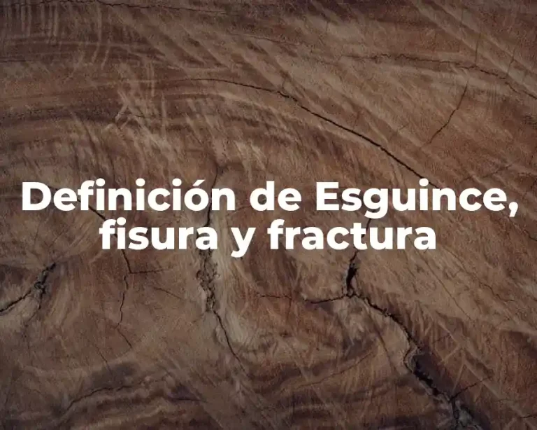 Definición de Esguince, fisura y fractura