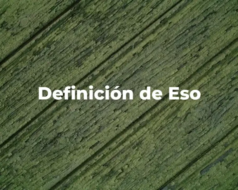 Definición de Eso