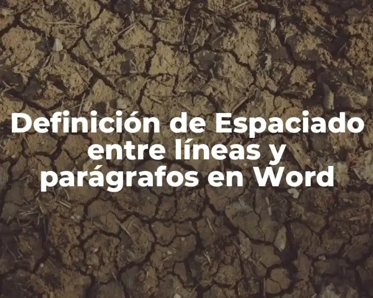 Definición de Espaciado entre líneas y parágrafos en Word