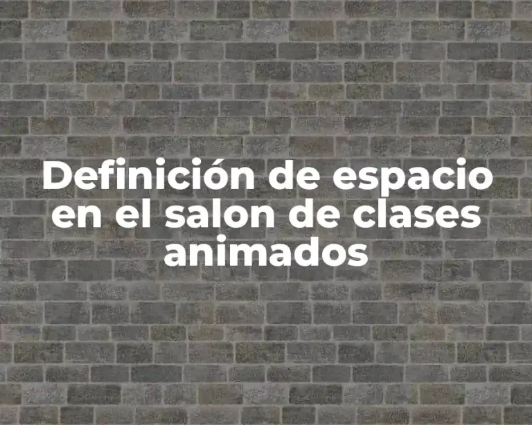 Definición de espacio en el salon de clases animados