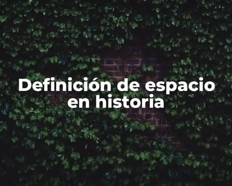 Definición de espacio en historia