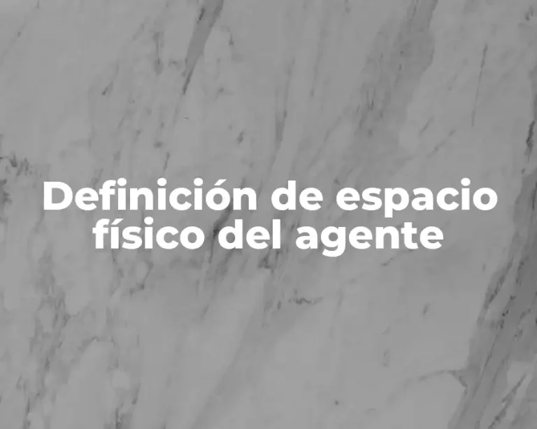 Definición de espacio físico del agente