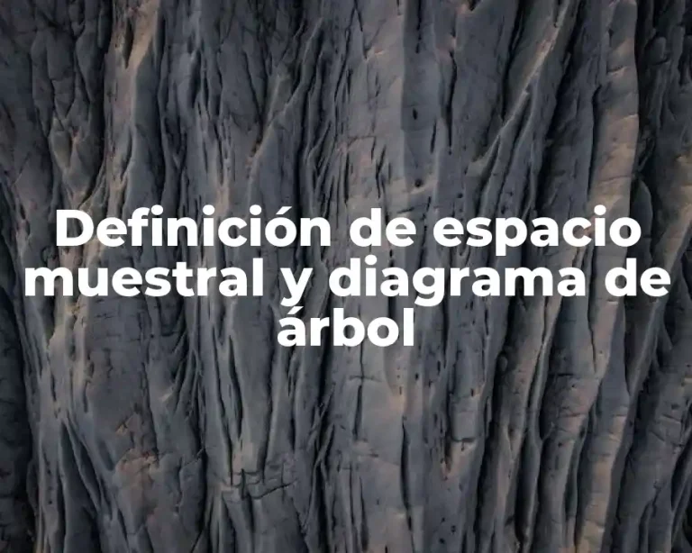 Definición de espacio muestral y diagrama de árbol