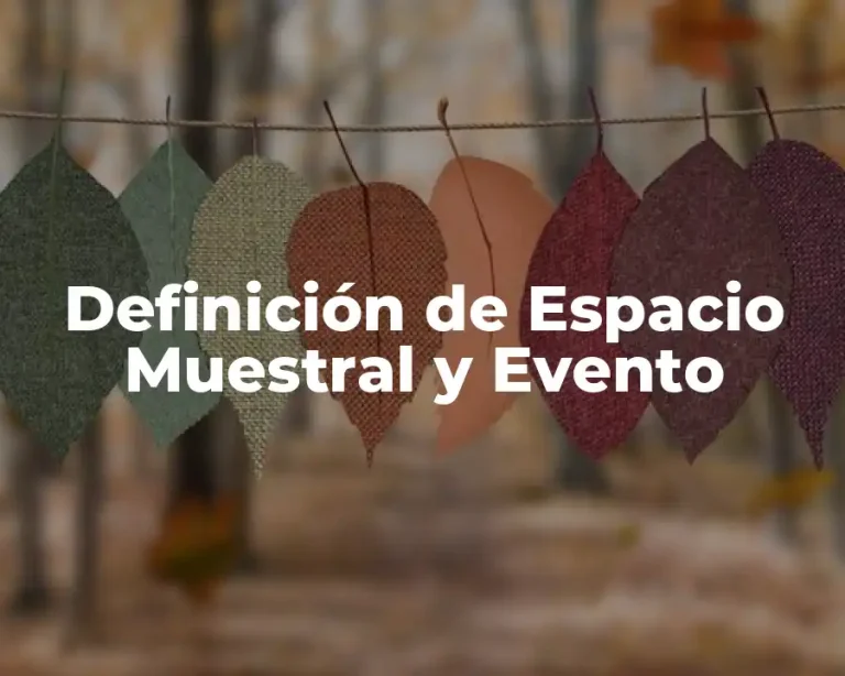 Definición de Espacio Muestral y Evento