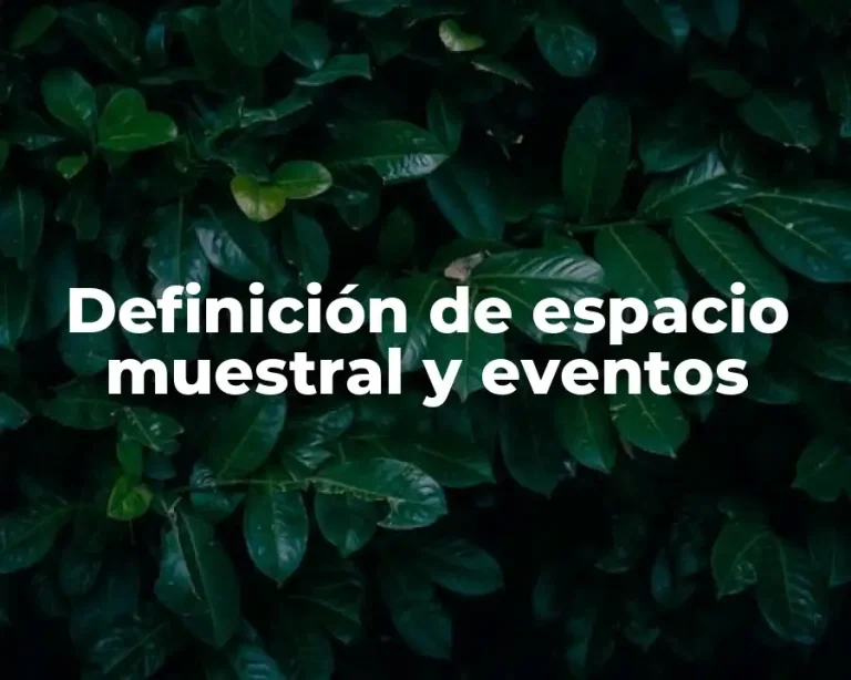 Definición de espacio muestral y eventos