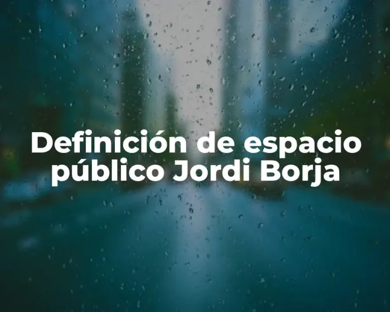 Definición de espacio público Jordi Borja