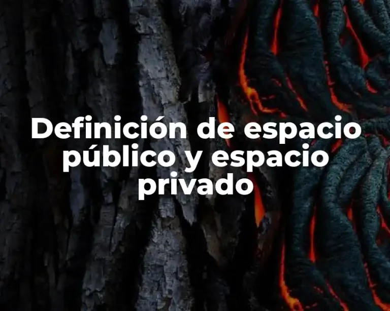 Definición de espacio público y espacio privado