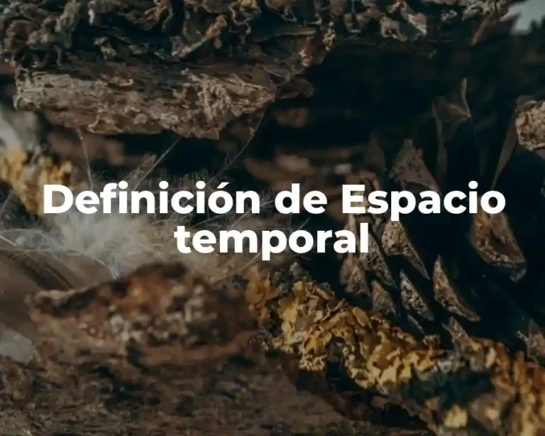 Definición de Espacio temporal