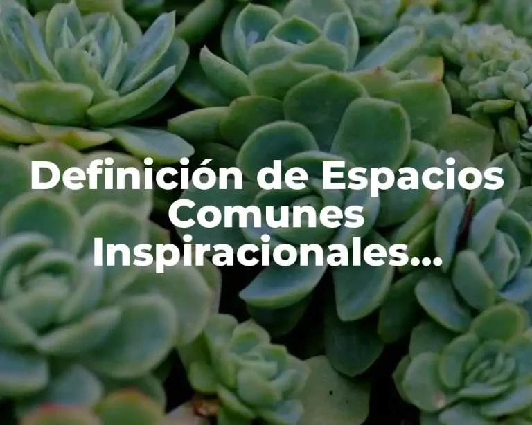 Definición de Espacios Comunes Inspiracionales Turísticos