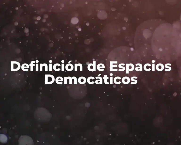 Definición de Espacios Democáticos