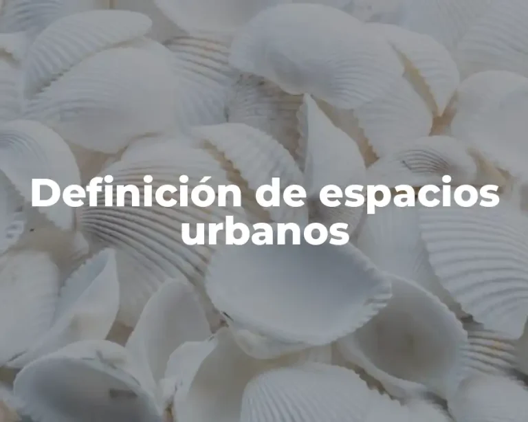 Definición de espacios urbanos