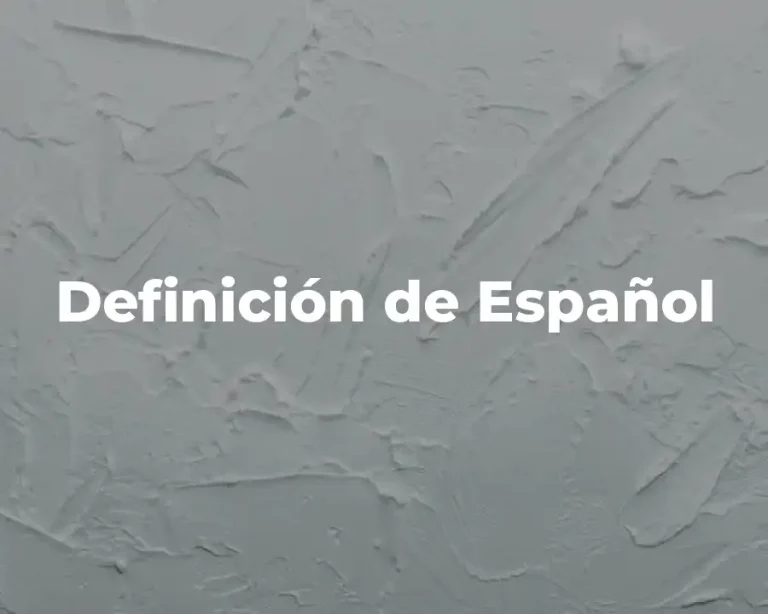 Definición de Español