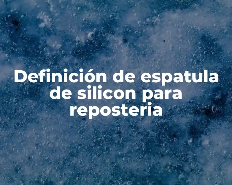 Definición de espatula de silicon para reposteria