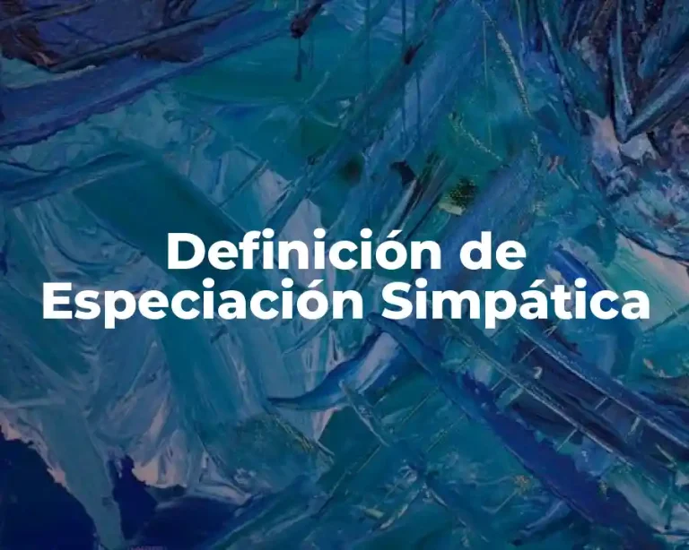 Definición de Especiación Simpática