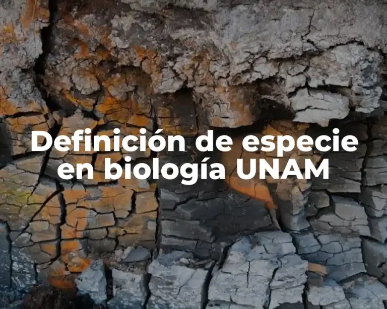 Definición de especie en biología UNAM