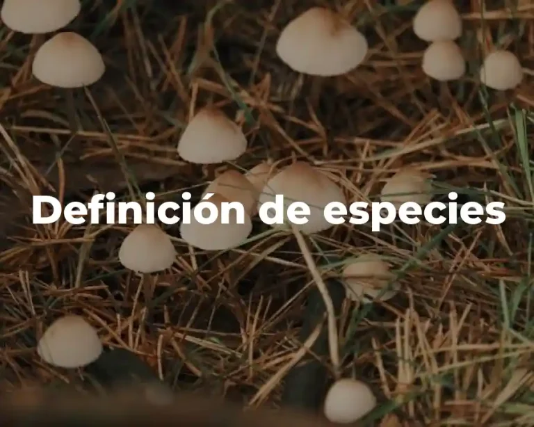 Definición de especies