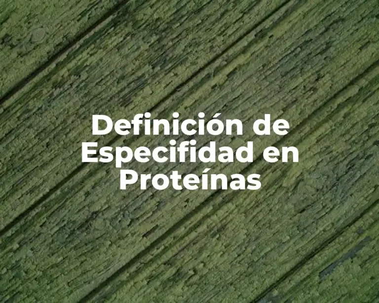Definición de Especifidad en Proteínas