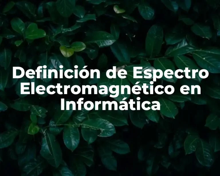 Definición de Espectro Electromagnético en Informática
