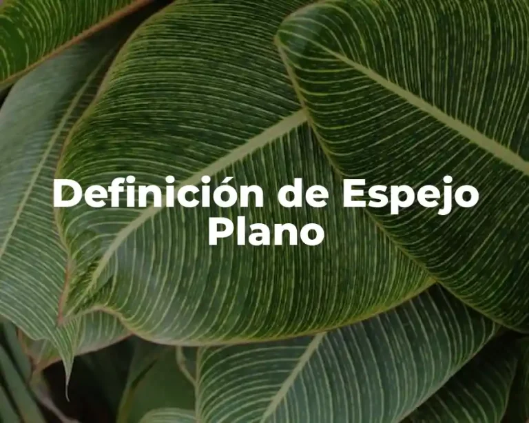 Definición de Espejo Plano