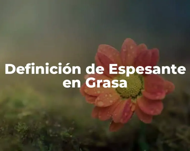 Definición de Espesante en Grasa