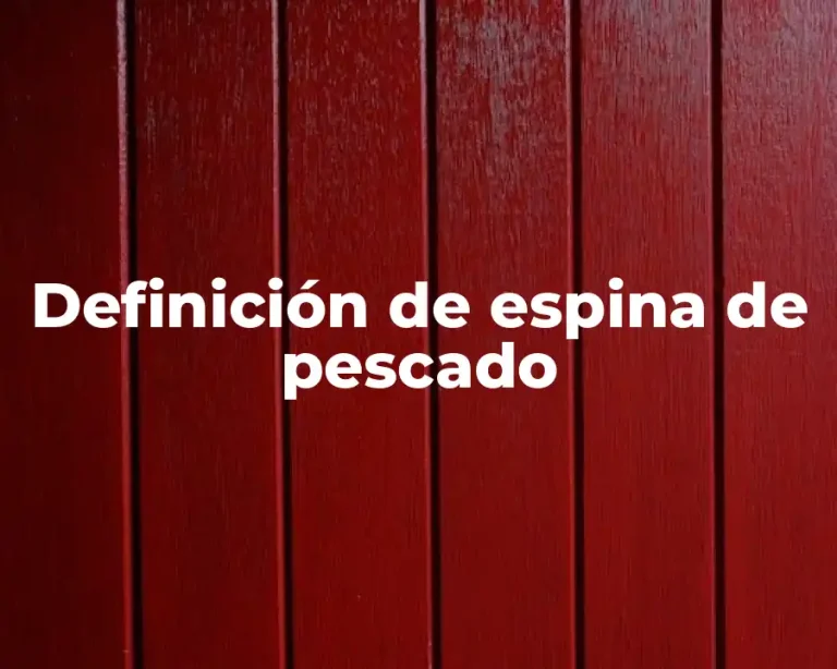 Definición de espina de pescado