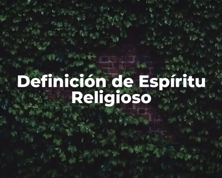 Definición de Espíritu Religioso