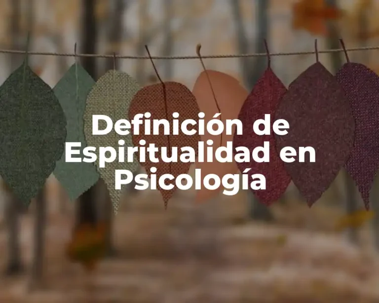 Definición de Espiritualidad en Psicología