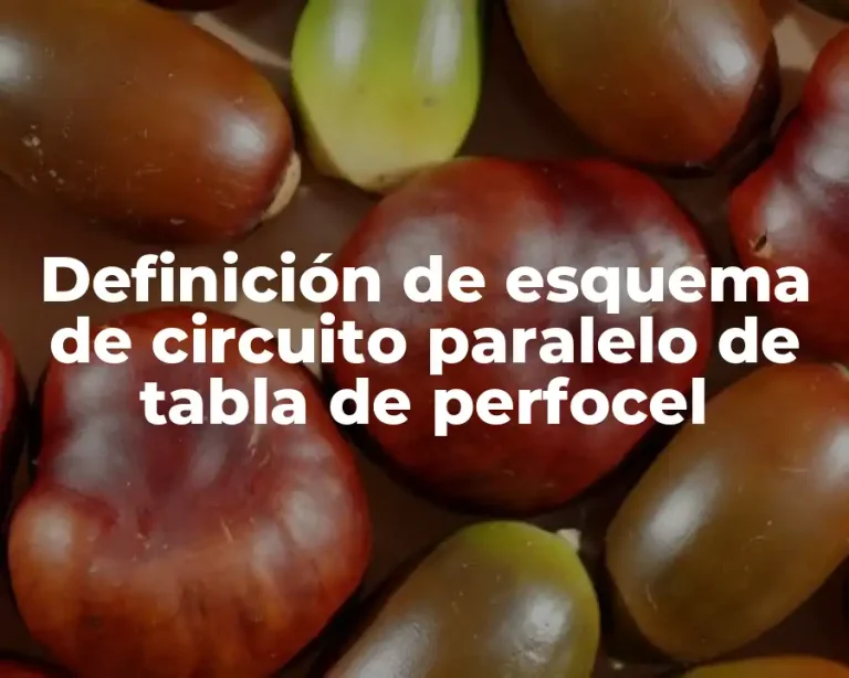 Definición de esquema de circuito paralelo de tabla de perfocel