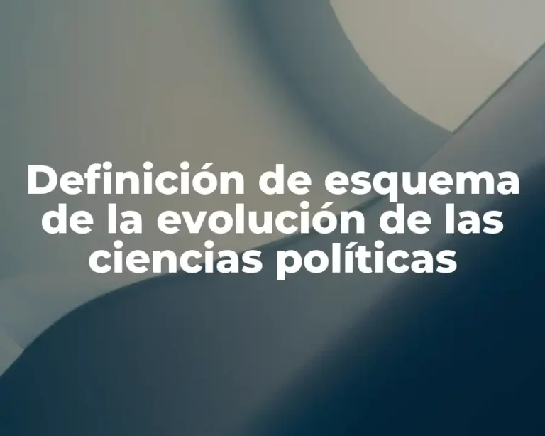 Definición de esquema de la evolución de las ciencias políticas
