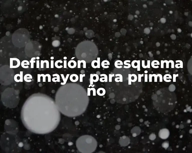 Definición de esquema de mayor para primer ño