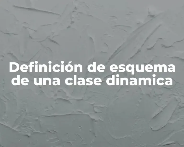 Definición de esquema de una clase dinamica