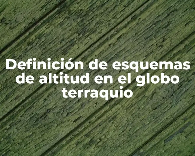 Definición de esquemas de altitud en el globo terraquio