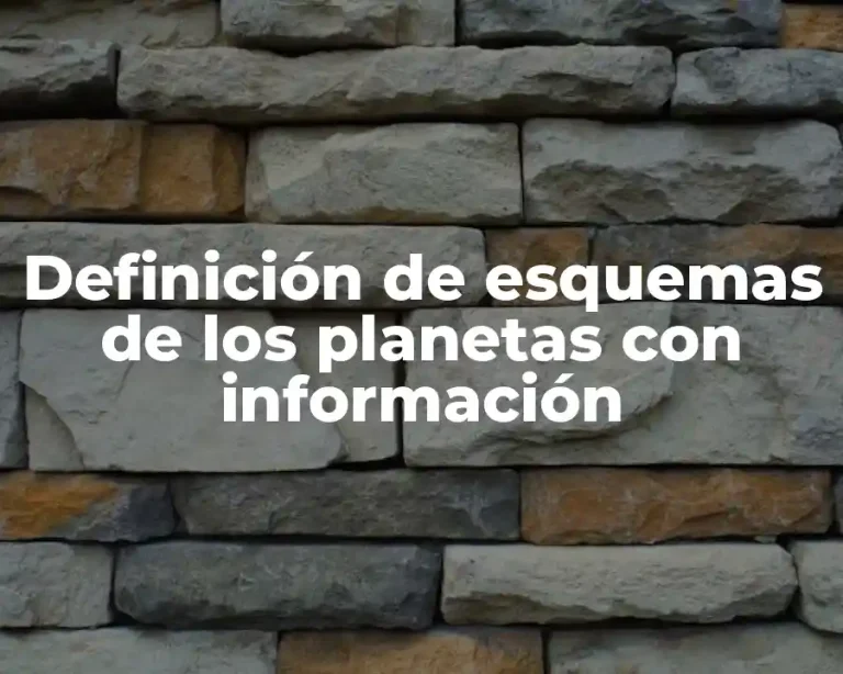 Definición de esquemas de los planetas con información