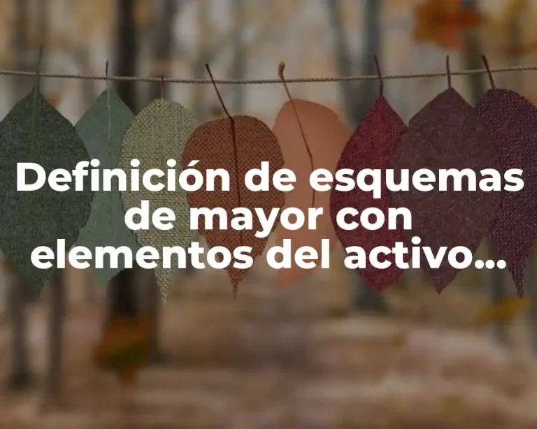 Definición de esquemas de mayor con elementos del activo diferido
