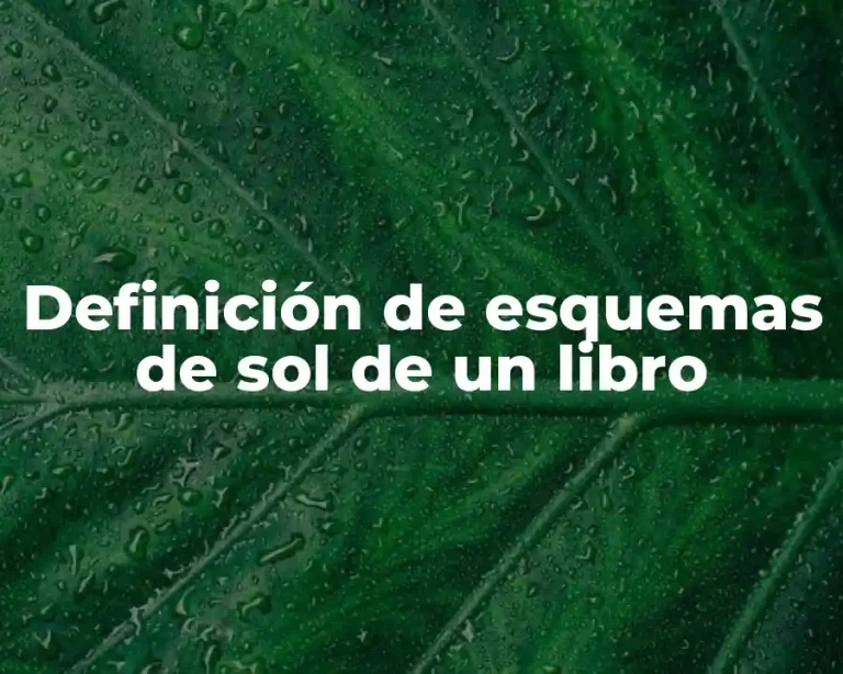 Definición de esquemas de sol de un libro