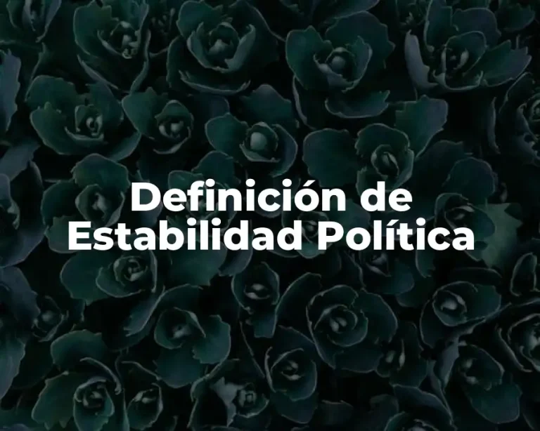 Definición de Estabilidad Política