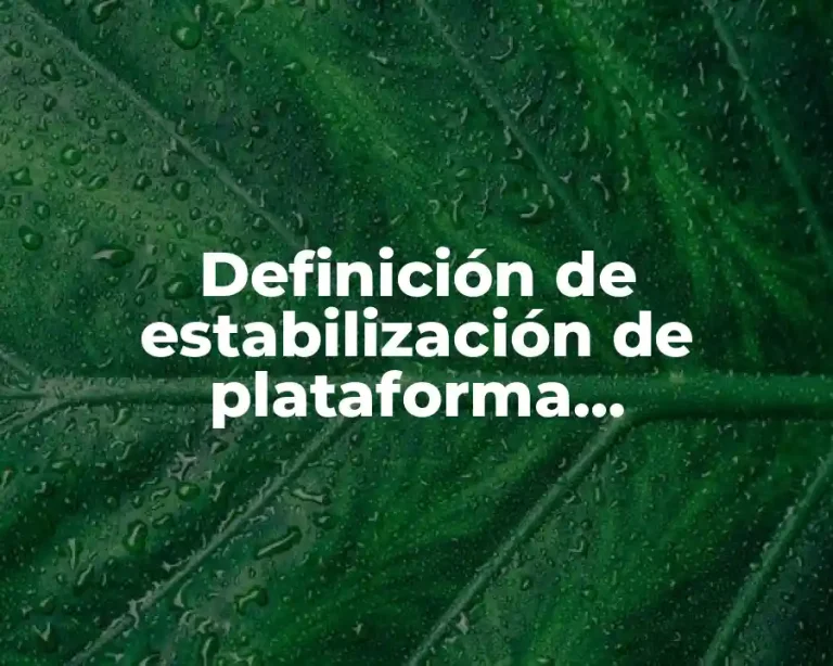 Definición de estabilización de plataforma semisumergible