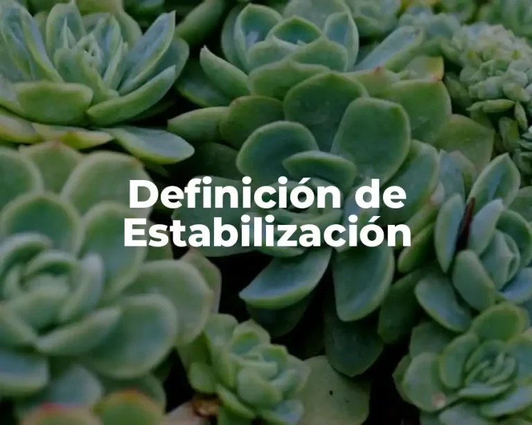 Definición de Estabilización