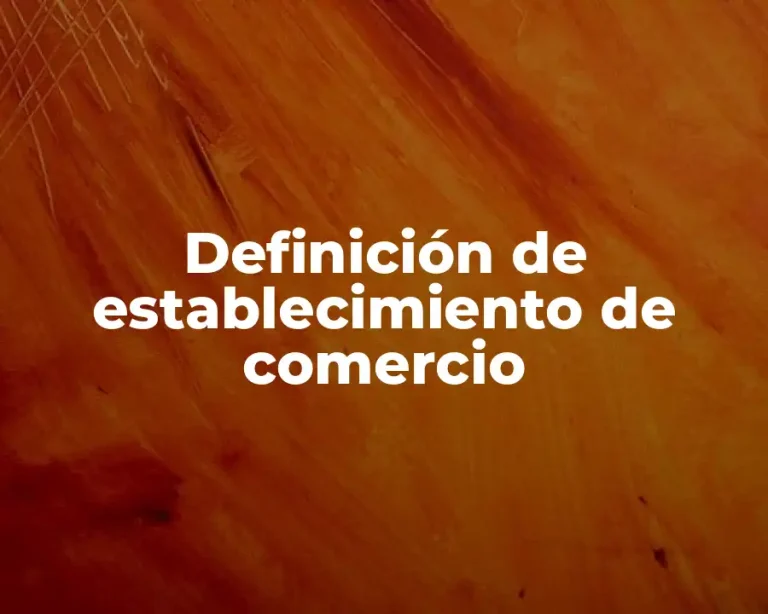Definición de establecimiento de comercio