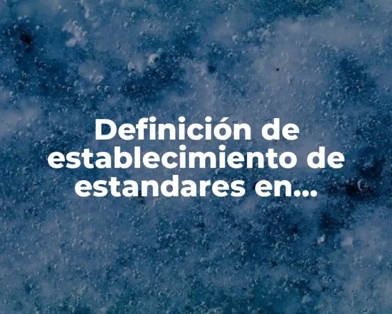 Definición de establecimiento de estandares en administración