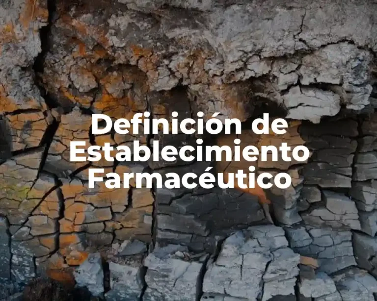 Definición de Establecimiento Farmacéutico